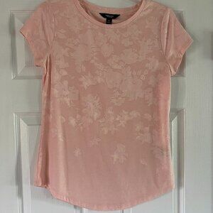 Like New Simply Vera  Verawang Peach Short Sleeve Top Size XS
